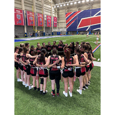 Team group hugs at Buffalo tourney