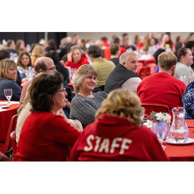 Waiting for the awards presentation.