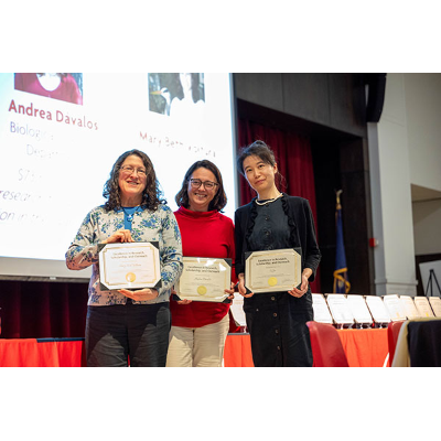 Geology and biological sciences faculty members were awarded for their interdisciplinary scholarship.