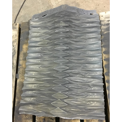 Folded metal sculpture