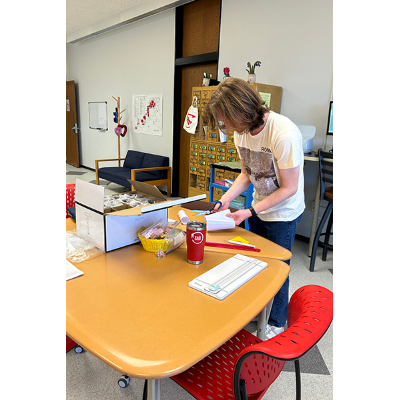 Student makes logo decals