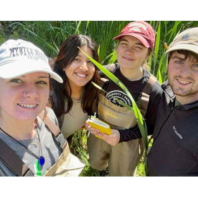 Students in wetlands