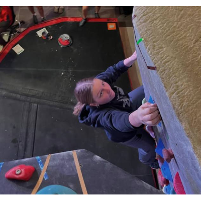 Climber Prepares to Finish the Climb