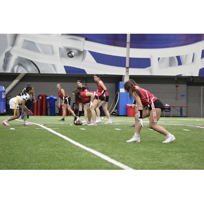 The Cortland women have the ball