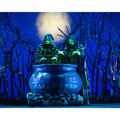 Witches and a giant cauldron