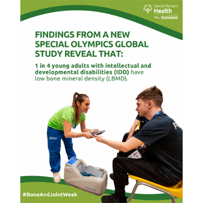 The Special Olympics organization promotes its recent study with an informational flier.