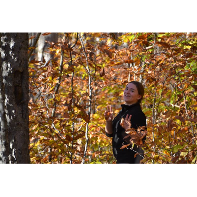 Student in the Woods