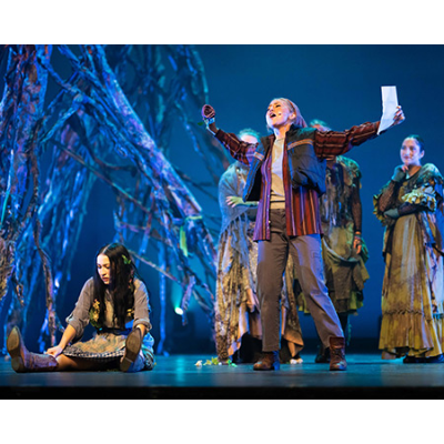 Dress rehearsal and cast member singing.