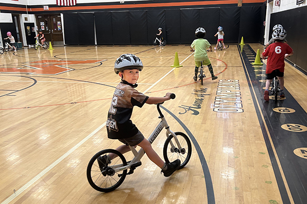 Red Dragons team up for kindergarten bike program