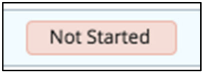 Not Started status in the rolled column