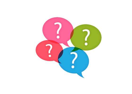 Clipart of text bubbles with question marks