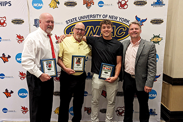 Marola and Cortland coaches and athletics director