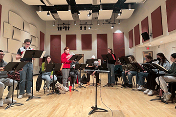 The Bone Harp cast rehearsal