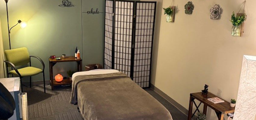 Massage therapy room