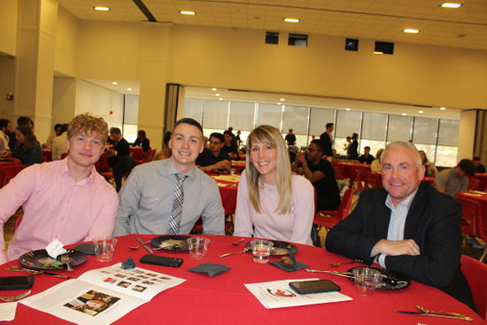 Students at a Sport Management Club dinner event