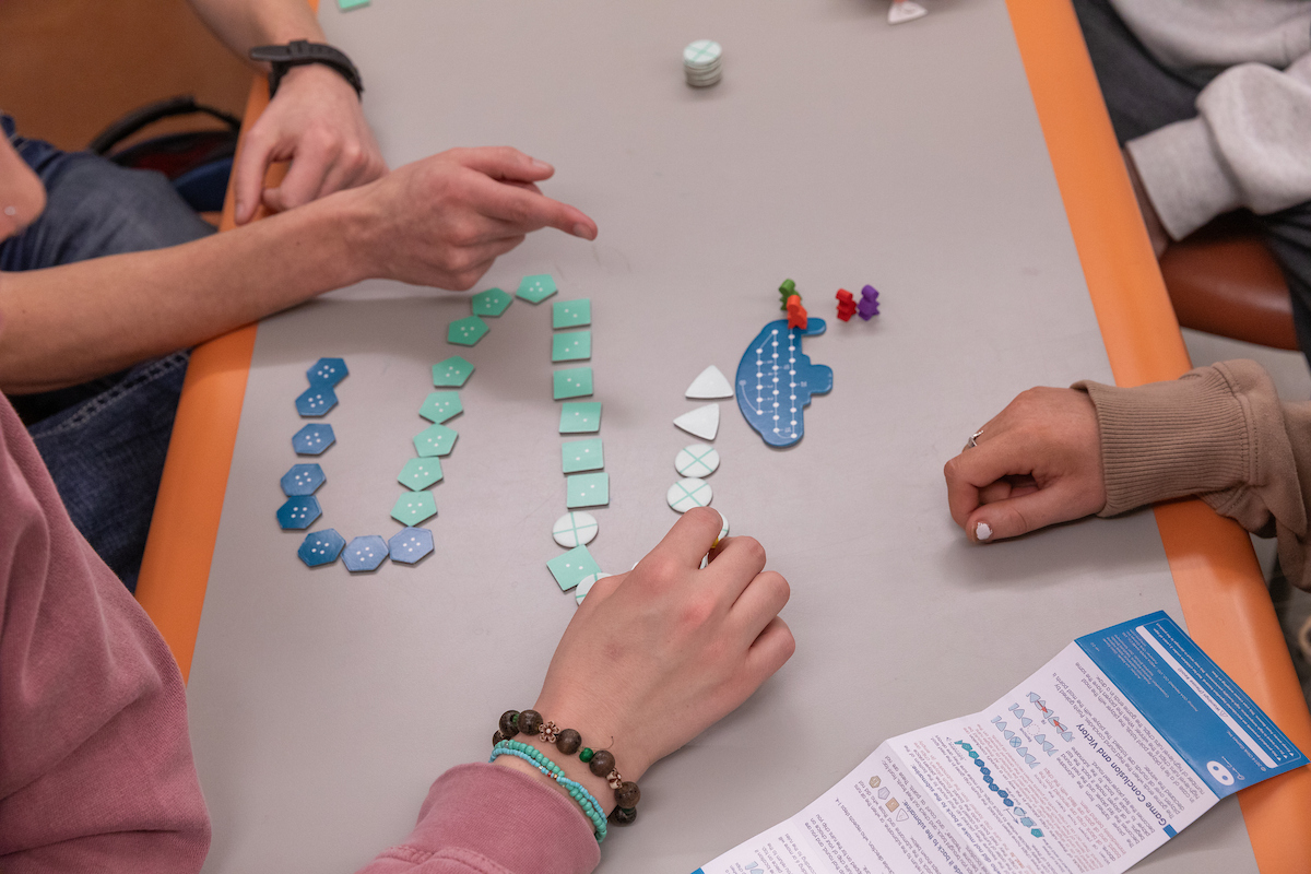 game pieces on a table