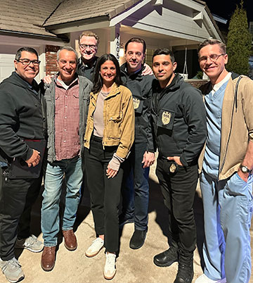 Piazza, Williams and cast of NCIS