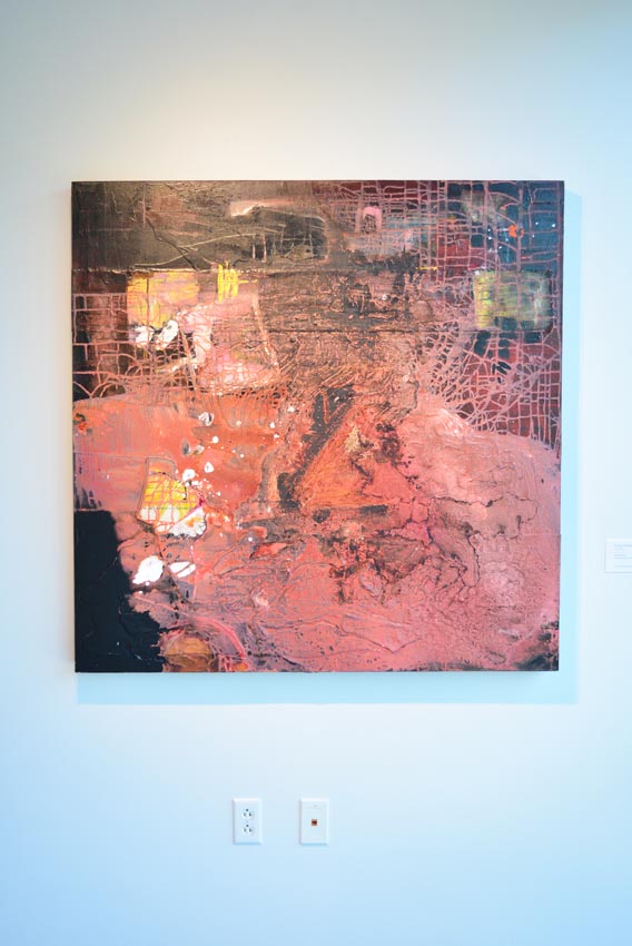 Work by Cindy Palmer on display at the Dowd Gallery, SUNY Cortland, as part of the &ldquo;Artists as Collectors&rdquo; exhibition.  