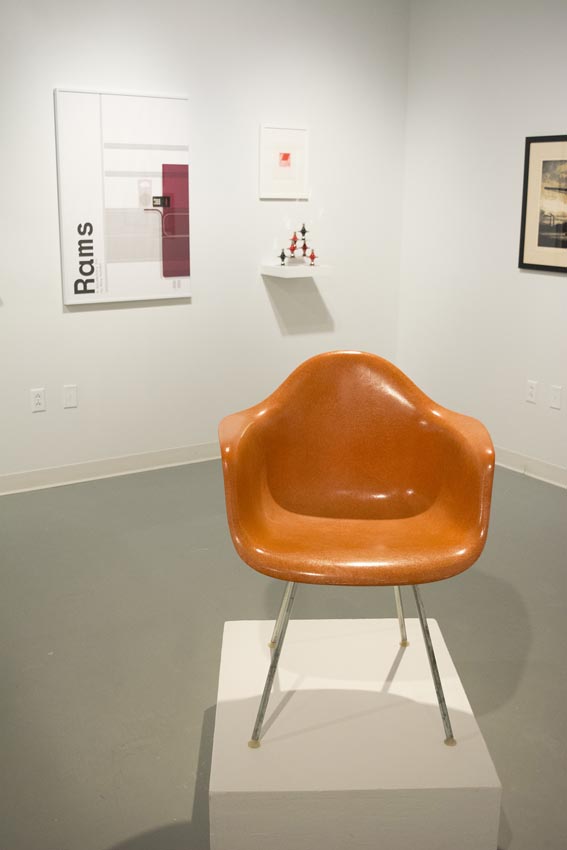 Work by Charles and Ray Eames on display at the Dowd Gallery, SUNY Cortland, as part of the &ldquo;Artists as Collectors&rdquo; exhibition. 