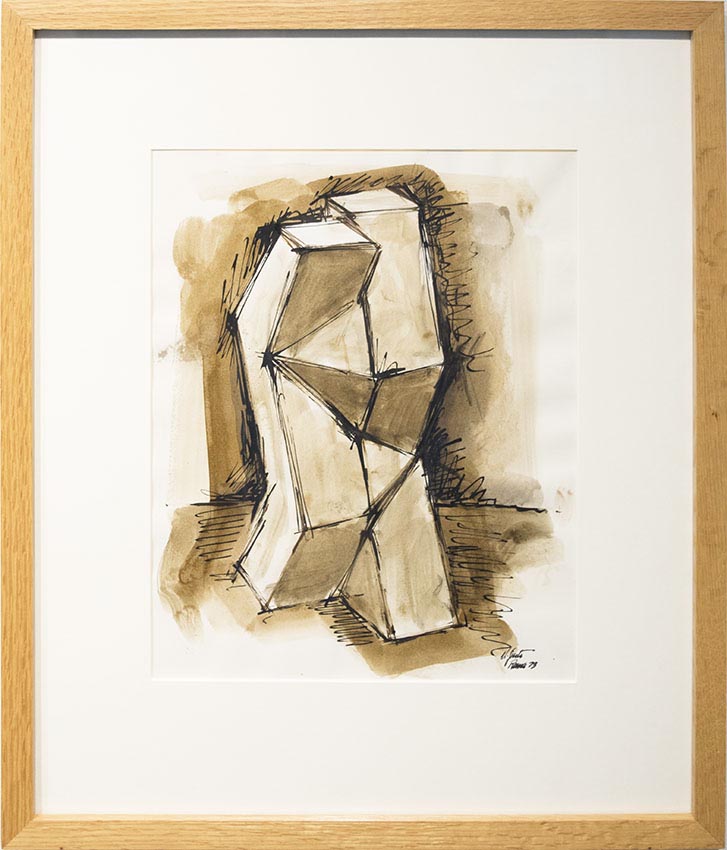 Work by Gerald DiGiusto on display at the Dowd Gallery, SUNY Cortland, as part of the &ldquo;Artists as Collectors&rdquo; exhibition.