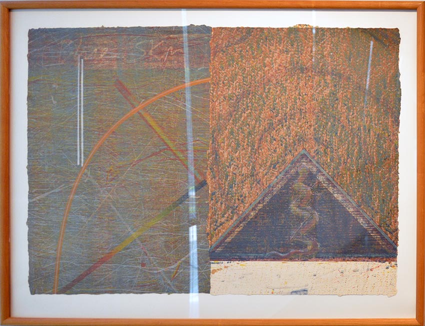 Work by Curtis Rhodes on display at the Dowd Gallery, SUNY Cortland, as part of the &ldquo;Artists as Collectors&rdquo; exhibition.