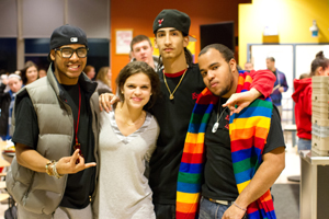 Friends at Latino dinner in Neubig