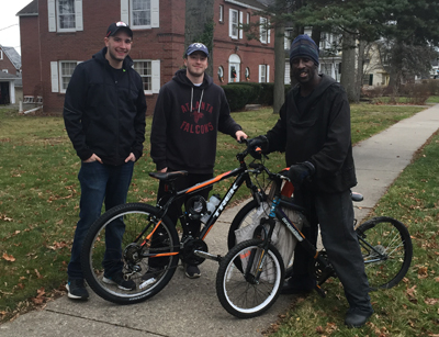 bike donation hand-off